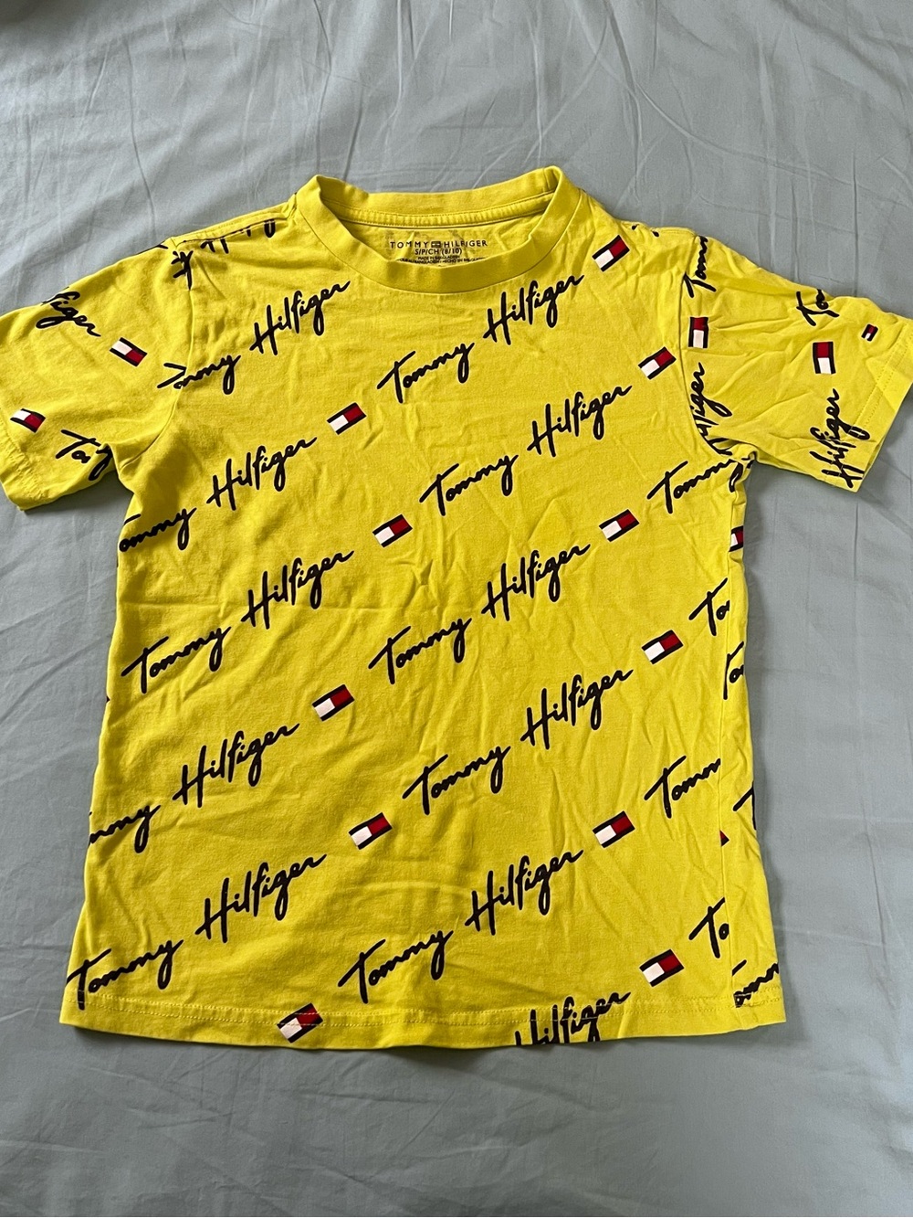 Tommy Hilfiger Kids Yellow Signature Logo Tee